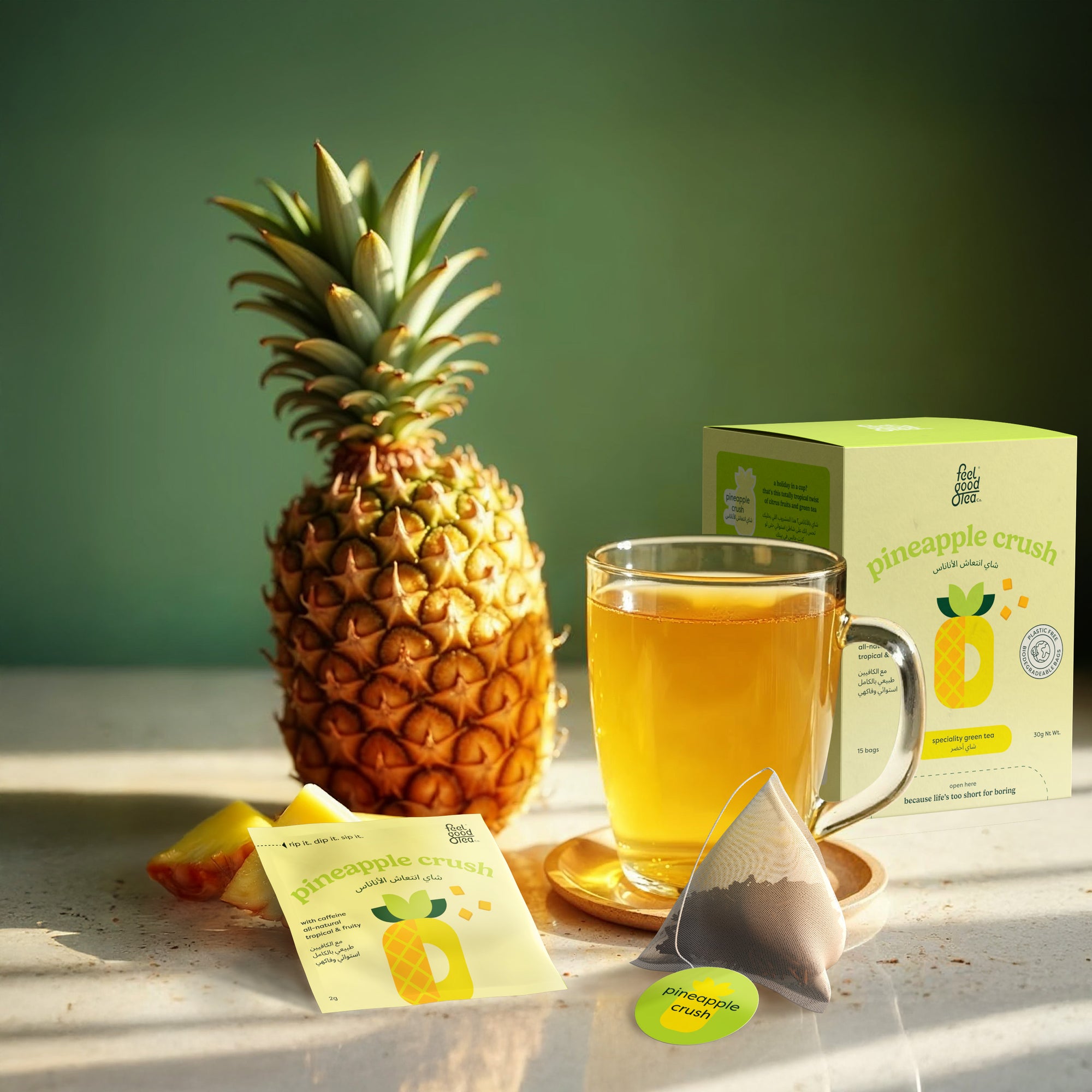 شاي انتعاش الأناناس