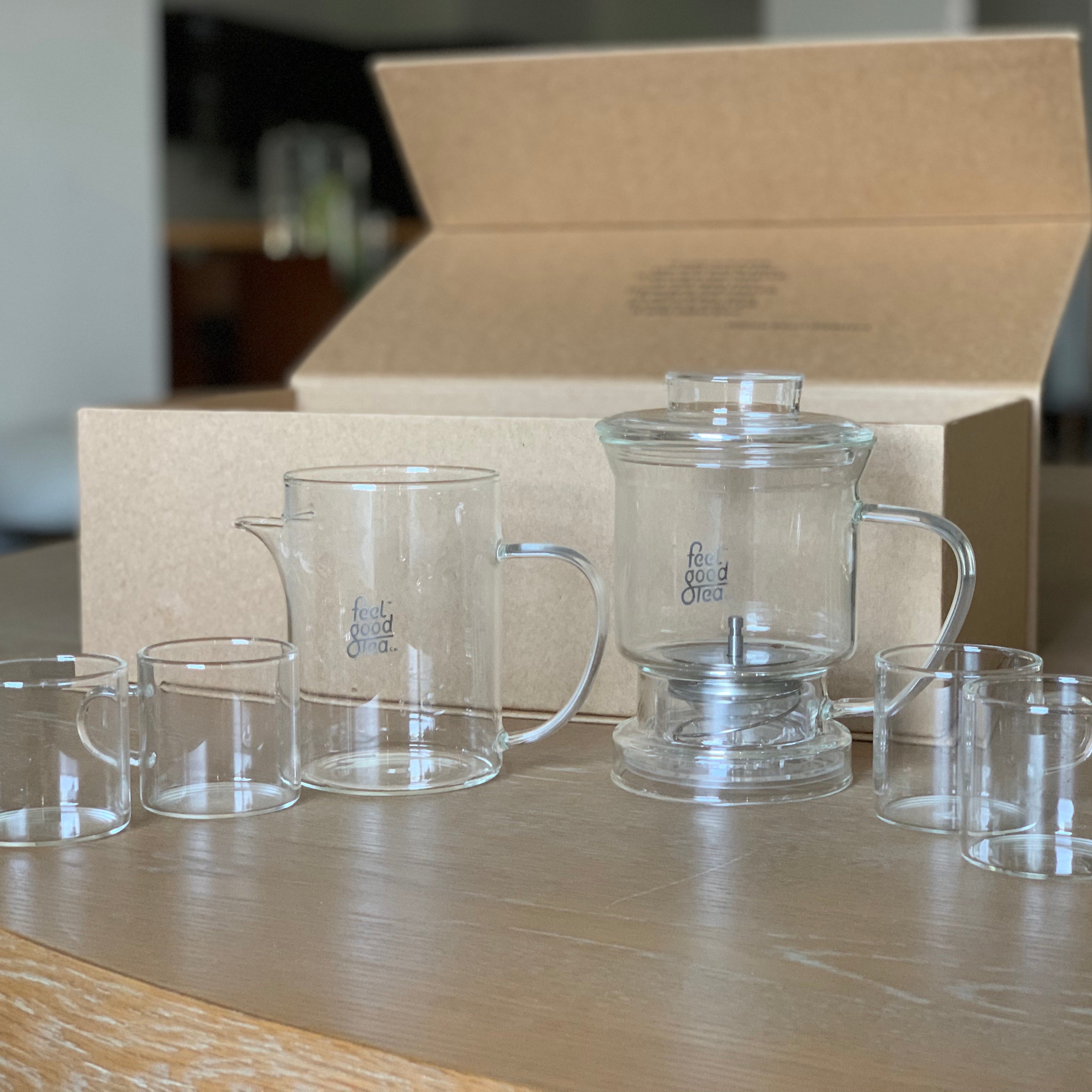 feel good steeper with full tea set